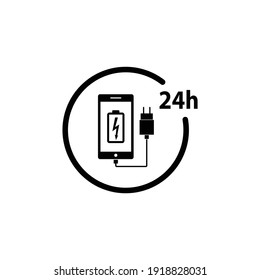 mobile phone charging icon vector