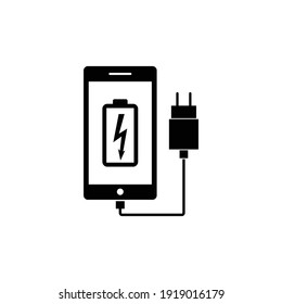 mobile phone charging icon vector