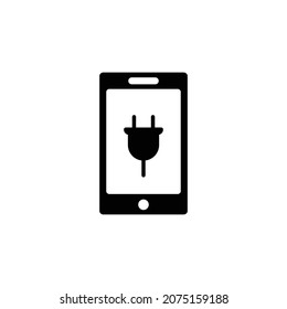 mobile phone charging icon vector