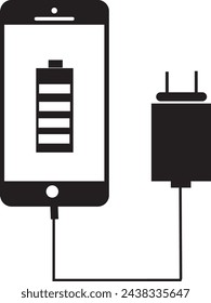 Ilustración del vector de carga del teléfono móvil