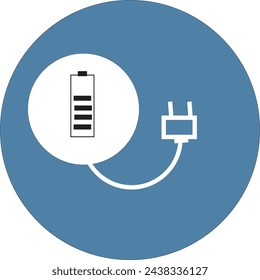 Mobile phone charging vector illustration
