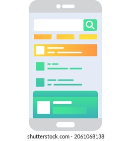 Mobile phone chat app vector. Message application speech bubble on smartphone screen icon isolated on white background. Text sms design, social media dialog for communication