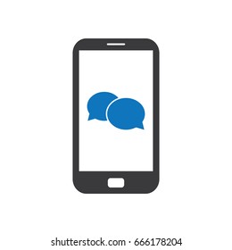 Mobile Phone Chat Icon