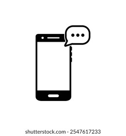 Mobile phone chat icon. One of set web icons