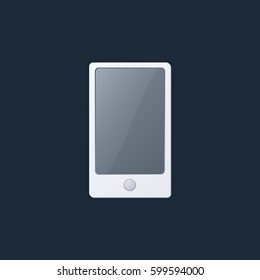 Mobile phone, color icon isolated on a black background.