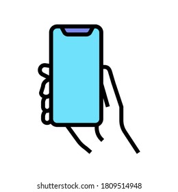vector de icono de color de teléfono móvil. señal de teléfono móvil. ilustración de símbolo aislado