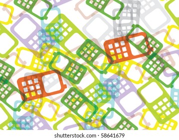 mobile phone colorful background