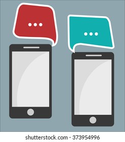 Mobile phone communication abstract background