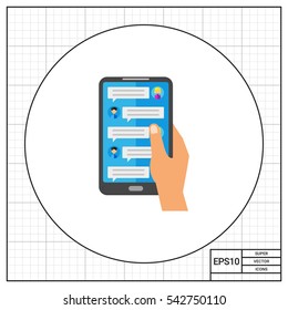 Mobile phone communication icon