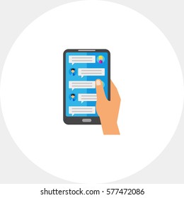 Mobile phone communication icon