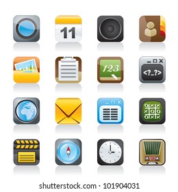 Mobile Phone and communication icons - vector icon set