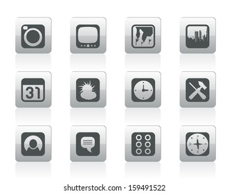 Mobile Phone and Computer icon - Vector Icon Set