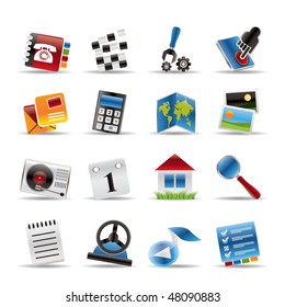 Mobile Phone and Computer icon - Vector Icon Set