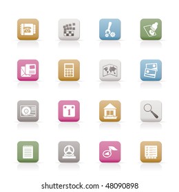 Mobile Phone and Computer icon - Vector Icon Set