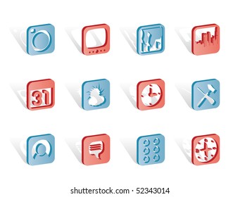 Mobile Phone and Computer icon - Vector Icon Set