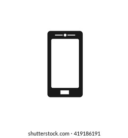 mobile phone computer icon web button business badge or label as sticker on white background