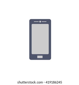 mobile phone computer icon web button business badge or label as sticker on white background