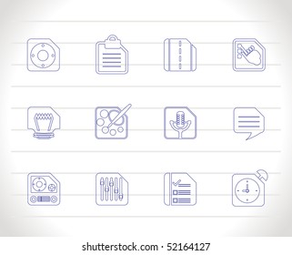 Mobile Phone, Computer and Internet Icons - Vector Icon Set 3
