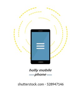 mobile phone concept on white background