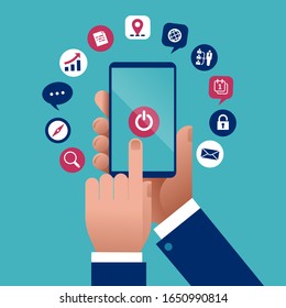 Mobile Phone Concept. Vector illustration
