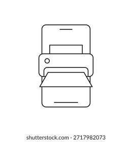 Mobile phone connected to a printer for wireless document.