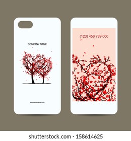 Mobile phone cover back and screen, love tree for your design