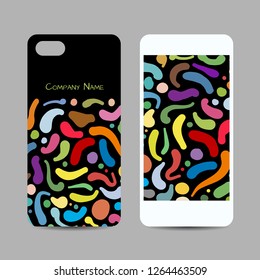 Mobile phone cover design, abstract colorful background