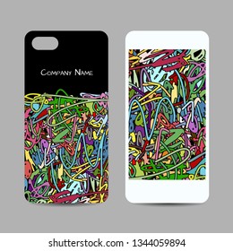 Mobile phone cover design, abstract colorful background