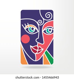 Mobile phone cover design. Creative vector image