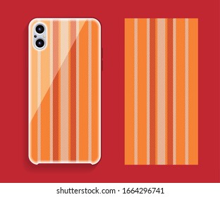 Mobile phone cover design. Template smartphone case vector pattern.