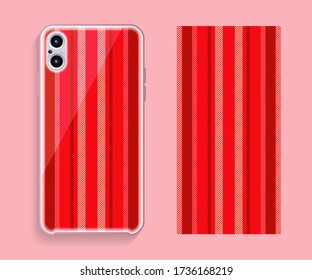 Mobile phone cover design. Template smartphone case vector pattern.