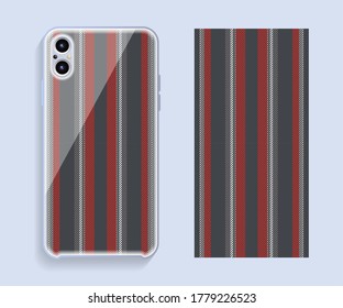 Design der Handyabdeckung Vorlage Smartphone Gehäuse Vektormuster.