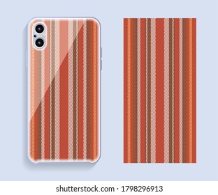 Diseño de la cubierta del teléfono móvil. Modelo de vector de estuche de smartphone de plantilla.