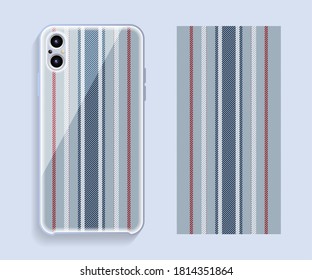 Diseño de la cubierta del teléfono móvil. Modelo de vector de estuche de smartphone de plantilla.