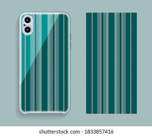 Mobile phone cover design. Template smartphone case vector pattern.