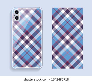 Mobile phone cover design. Template smartphone case vector pattern.