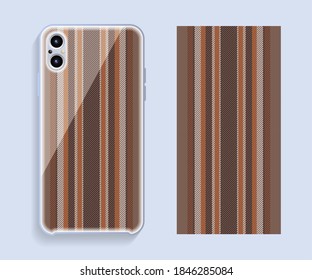 Mobile phone cover design. Template smartphone case vector pattern.