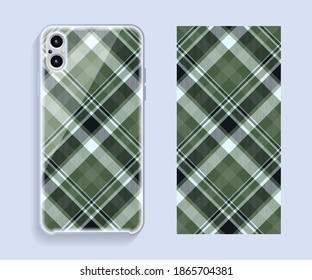 Mobile phone cover design. Template smartphone case vector pattern.