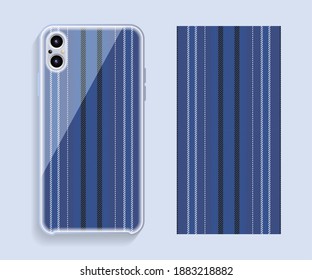 Mobile phone cover design. Template smartphone case vector pattern.