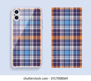 Mobile phone cover design. Template smartphone case vector pattern.