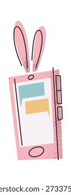 Mobile phone in cute case