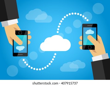 Mobile phone data sharing with internet cloud