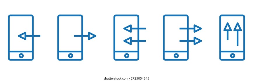 Symbole für die Datenübertragung per Mobiltelefon mit Funktionen zum Importieren, Exportieren und Hochladen