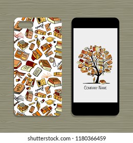 Mobile phone design, floral background