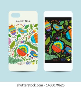 Mobile phone design, floral background