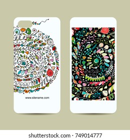 Mobile phone design, floral background