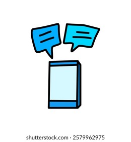 mobile phone design with message bubble