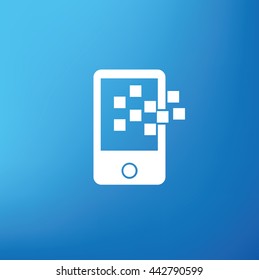 Mobile phone design on blue background,vector
