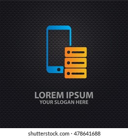 Mobile phone design on dark background,vector