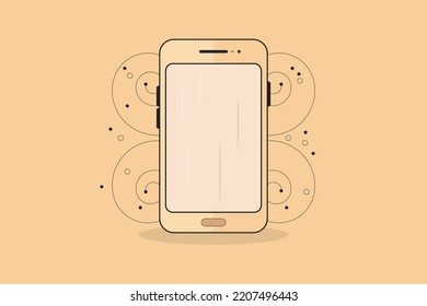 Mobile phone design, vector template and illustration.